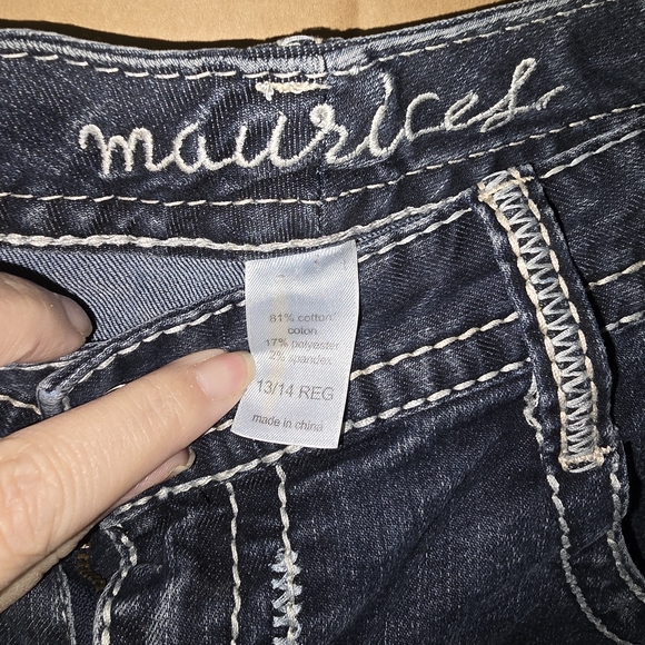 Maurices Stylish Blue Denim Jeans for Women Size 13/14 Plus Size.   116 - Picture 2 of 14